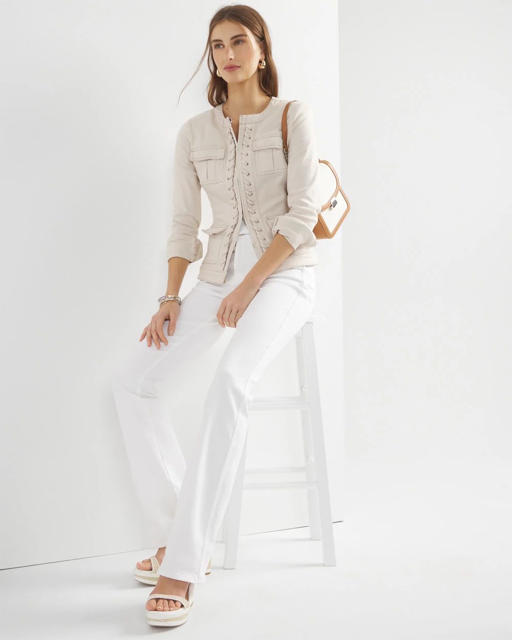 White house black market white jacket outlet